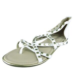 Rialto Ruthie‎ Women Gladiator Sandal Shoes White Synthetic Size 8.5 Medium